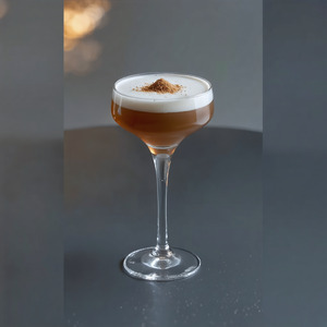 An image of the The Coffee Cocktail cocktail submitted by n0tquitethere that contains Cognac, LBV Port, Egg, Caster Sugar and Nutmeg
