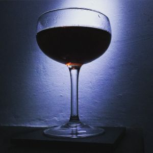 An image of the Blackthorn cocktail submitted by n0tquitethere that contains Sweet Vermouth, Sloe Gin, Orange Bitters and Lemon