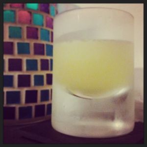 An image of the Chutes & Ladders cocktail submitted by n0tquitethere that contains Blanco Tequila, Swedish Flaggpunsch, Cocchi Americano, Lime and Orange