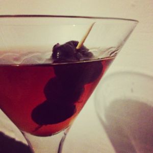An image of the De La Louisiane cocktail submitted by n0tquitethere that contains Rye Whiskey, Sweet Vermouth, Benedictine DOM, Absinthe, Peychauds Bitters and Cocktail Cherry