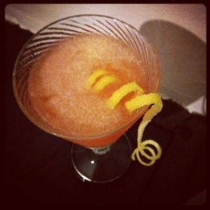 An image of the The Division Bell cocktail submitted by n0tquitethere that contains Mezcal, Aperol, Maraschino Liqueur, Lime and Grapefruit