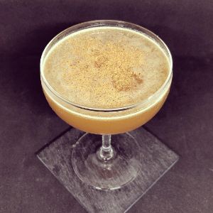 An image of the Girl From Jerez cocktail submitted by n0tquitethere that contains Agricole Rhum, Cachaça, Lime, Pedro Ximénez Sherry, Allspice Dram and Nutmeg