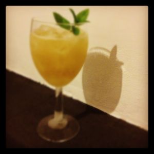 An image of the May Daisy cocktail submitted by n0tquitethere that contains Cognac, Lemon, Green Chartreuse, Simple Syrup and Mint
