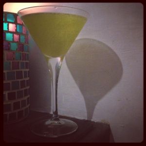 An image of the Melon State Ball cocktail submitted by n0tquitethere that contains Plain Vodka, Midori Melon Liqueur and Orange