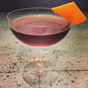 An image of the Rosita cocktail submitted by n0tquitethere that contains Reposado Tequila, Sweet Vermouth, Dry Vermouth, Turin Bitters, Angostura Bitters and Orange
