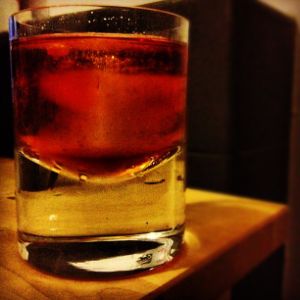 An image of the Vieux Carre cocktail submitted by n0tquitethere that contains Rye Whiskey, Cognac, Sweet Vermouth, Benedictine DOM, Angostura Bitters and Peychauds Bitters