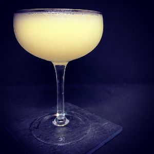 An image of the Wax cocktail submitted by n0tquitethere that contains London Dry Gin, Absinthe, Egg and Gomme Syrup